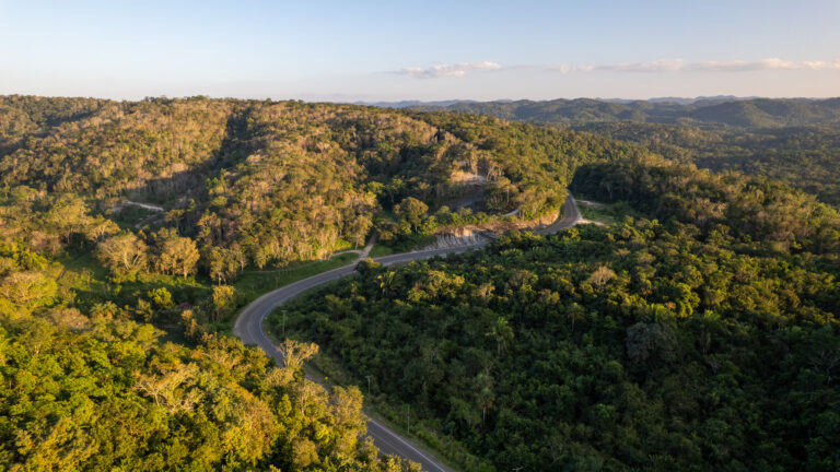 aerial view of the countryside in Belize near San Ignacio