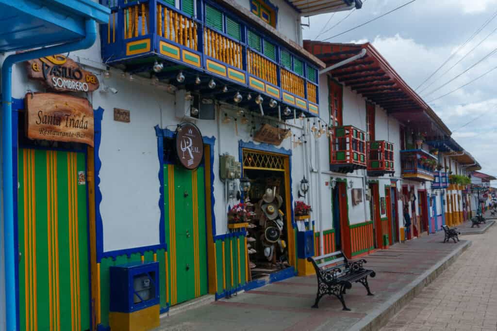 Salento touristic streets with shop