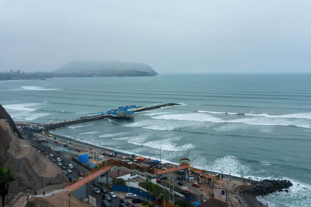 Ocean view from lima above the cliff