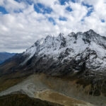 Aerial view of the Salkantay Mountain and the valley next to it