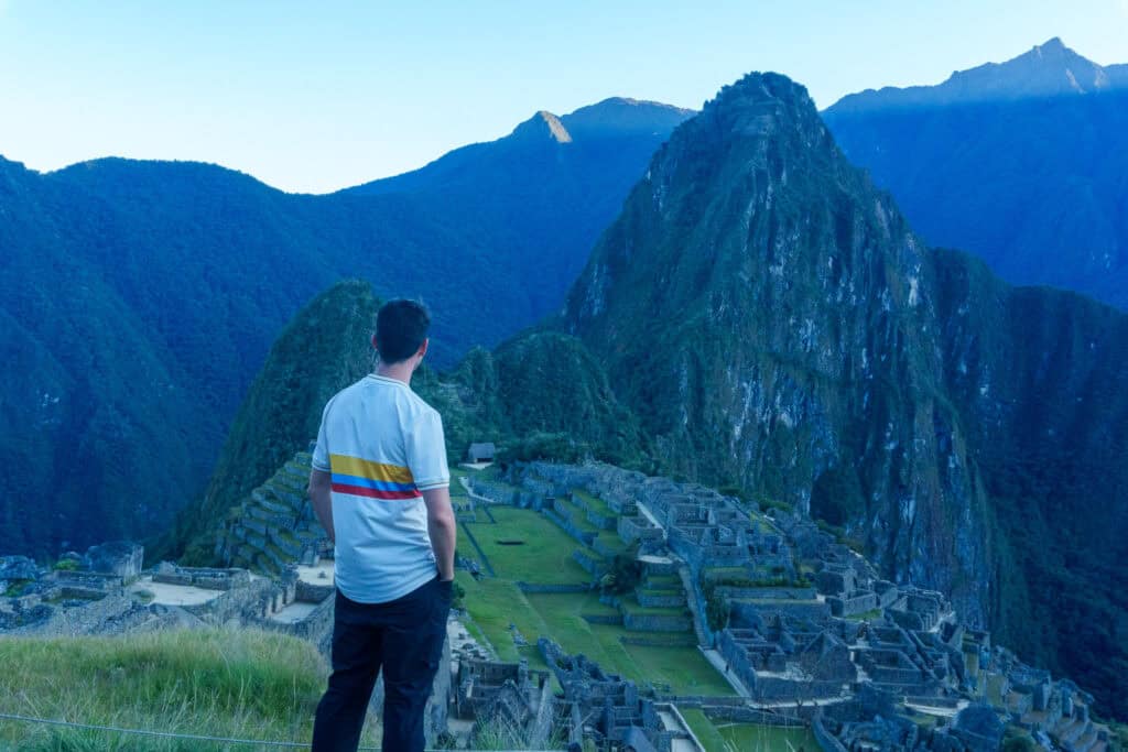Me looking at the Machu Picchu Ruins from one of the main platform from the circuit 2