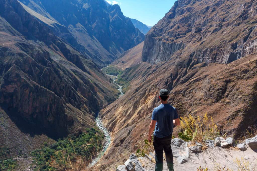 Me ( Horizon Hugo) enjoying the amazing view of the Colca Canyon on last time at the third and last day of the treeking