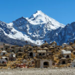 Huayna Potosi and miner cemetery