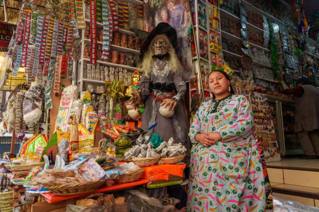 Witch and her shop in la paz