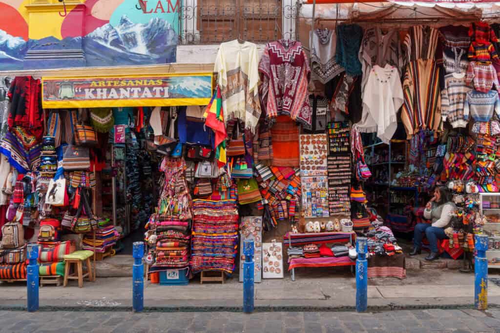 tourist shop in la paz
