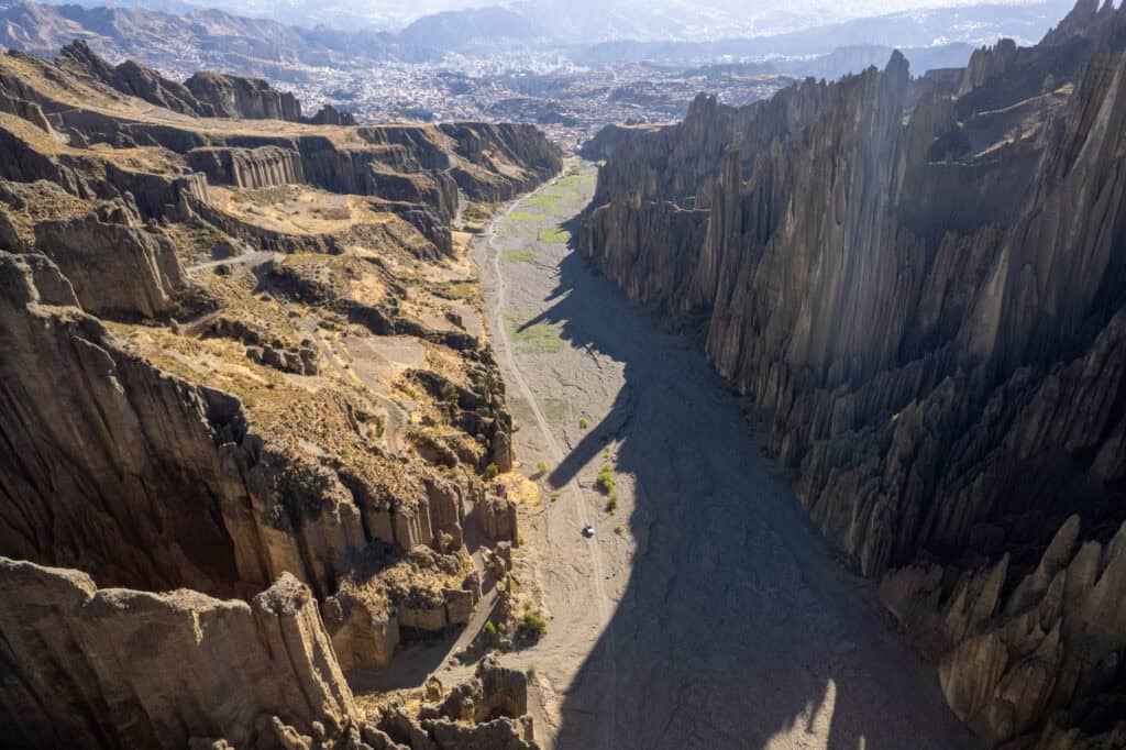 Aerial view of Valle de las animas