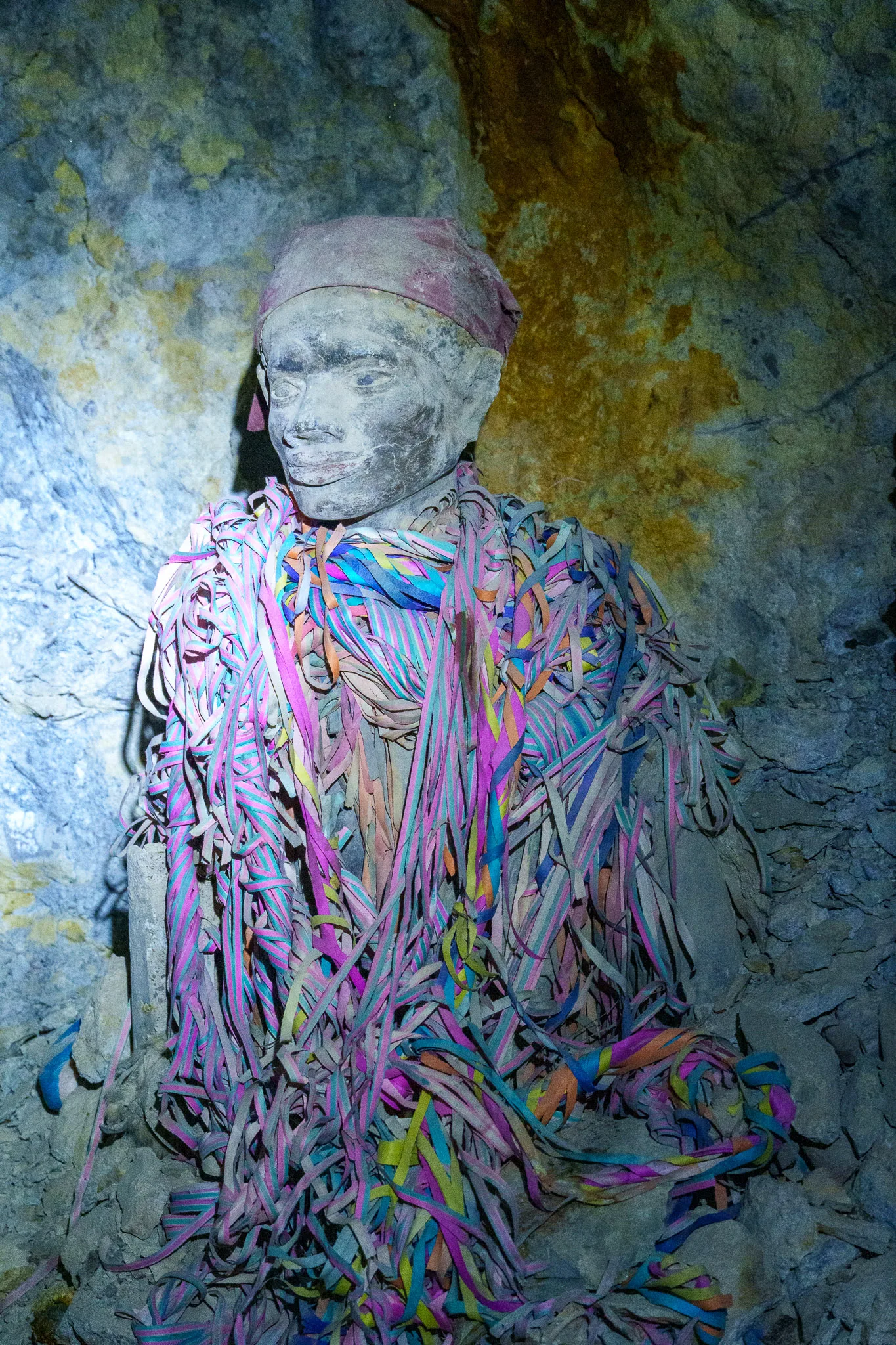 Statue representing a black slave that was working inside the mines of Cerro Rico during the spanish era.