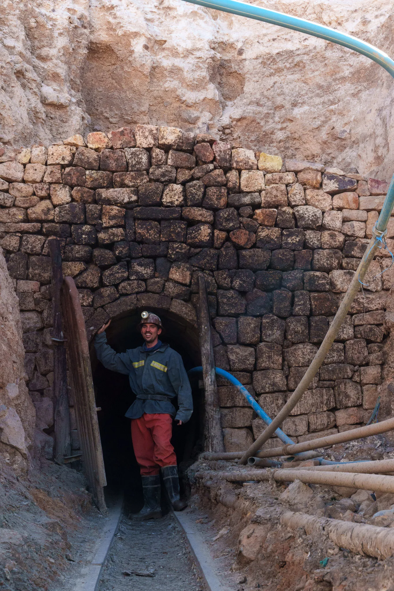 Me ( Horizon Hugo) in front of the entrance of Rosario mines at Cerro Rico, Potosi, Bolivia.