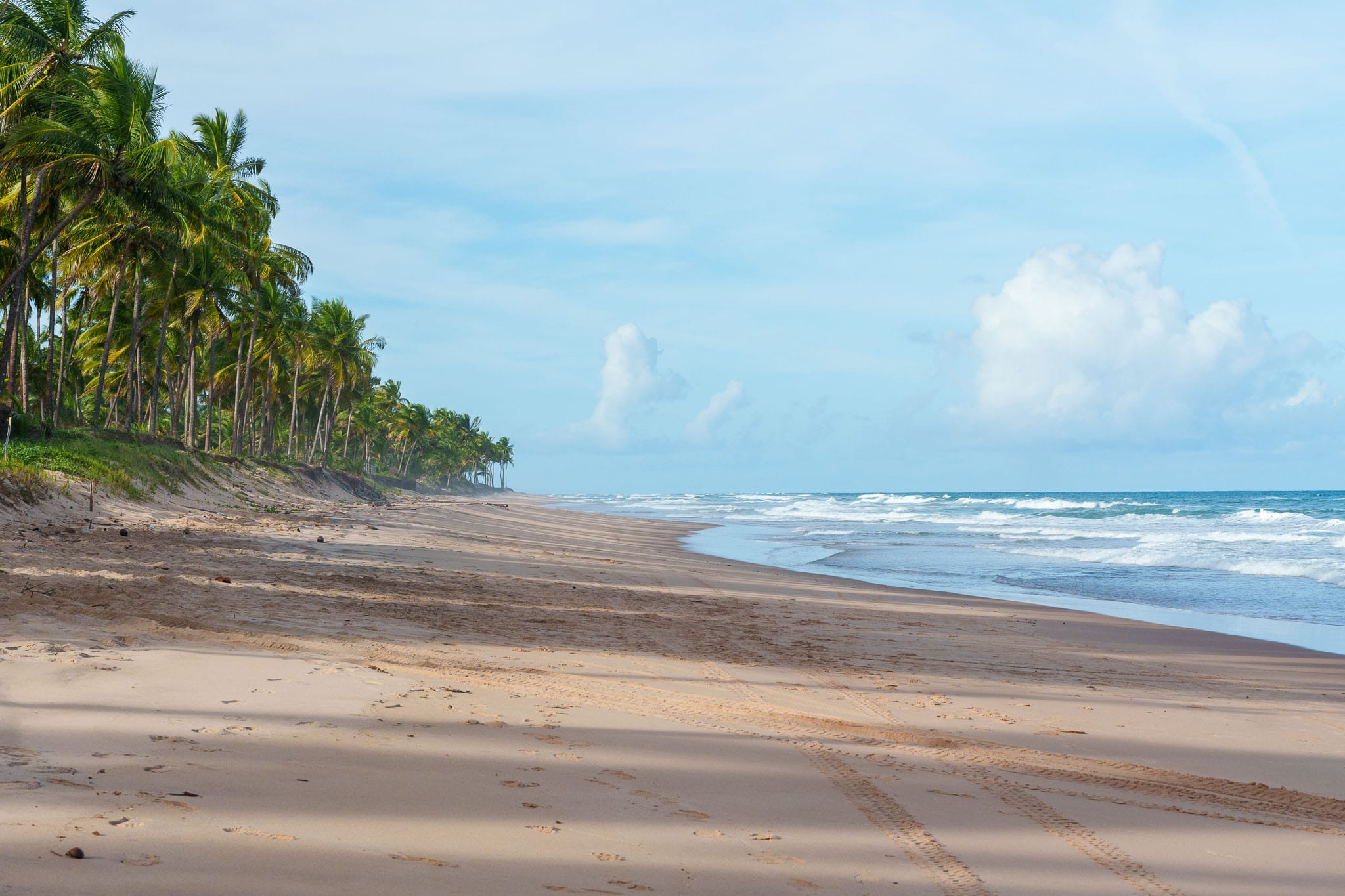 Praia do cassange that is part of taipu de fora coast. there is nobody here while the landscape is beautiful !