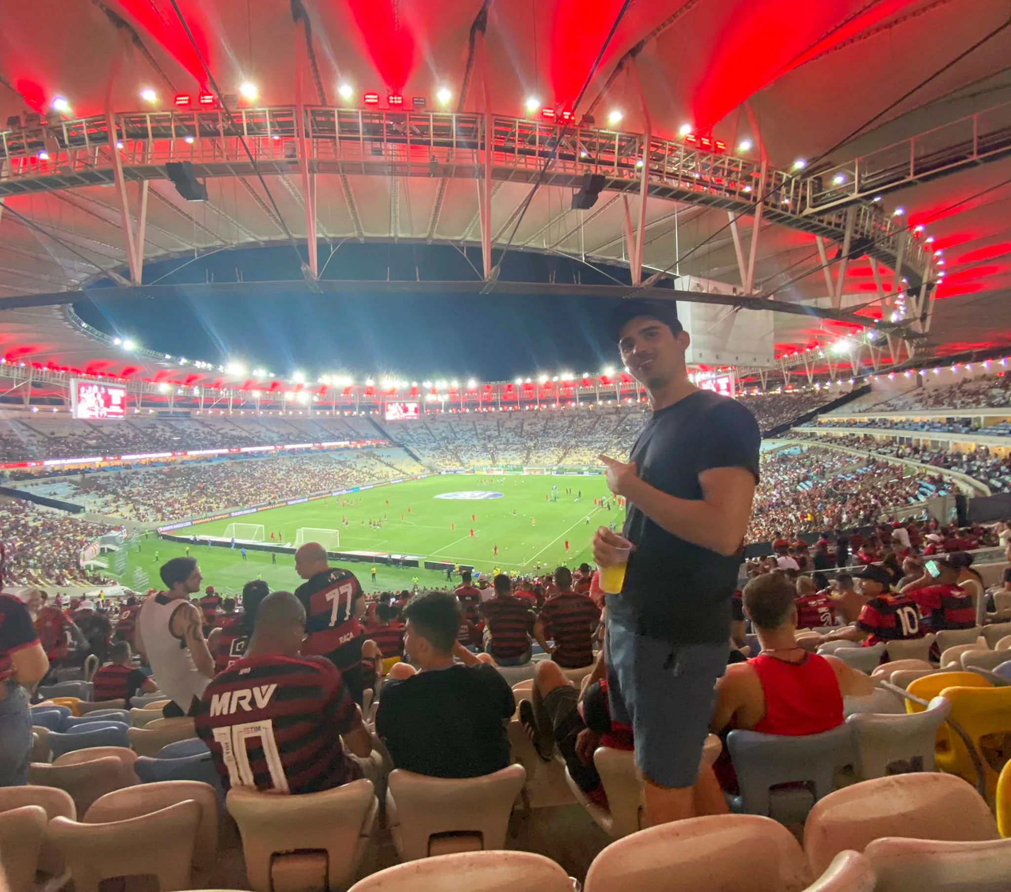Me (HorizonHugo) at a football game at the Maracana stadium in Rio de Janeiro, Brazil.