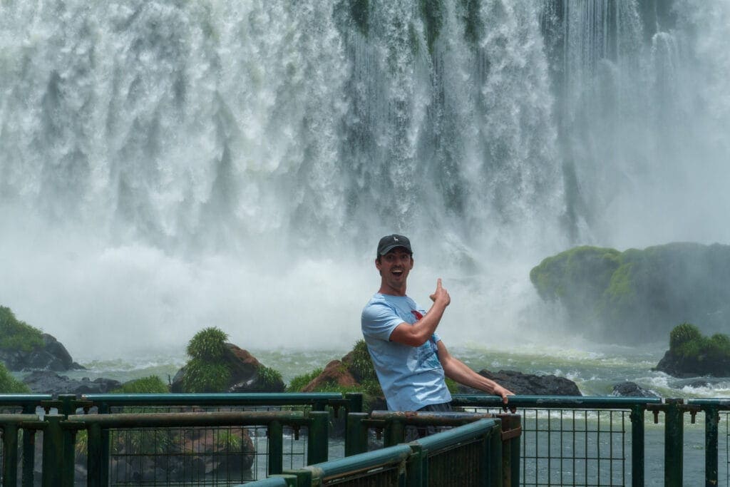 Me ( Horizon Hugo) amazed by the waterfall of Iguazu, Brazil.
