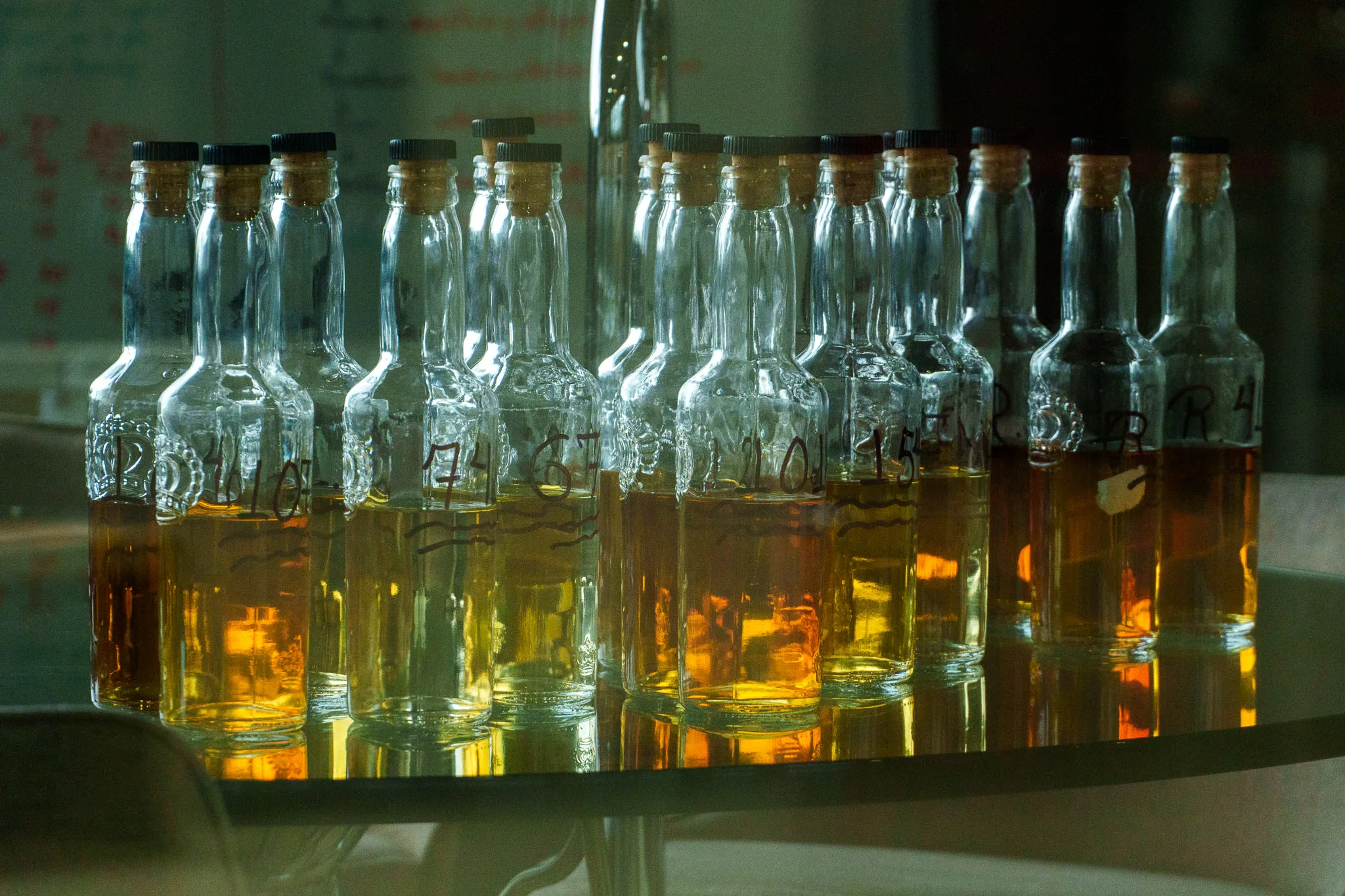 Singani preparation at the laboratory at Casa Real near Tarija, Bolivia.